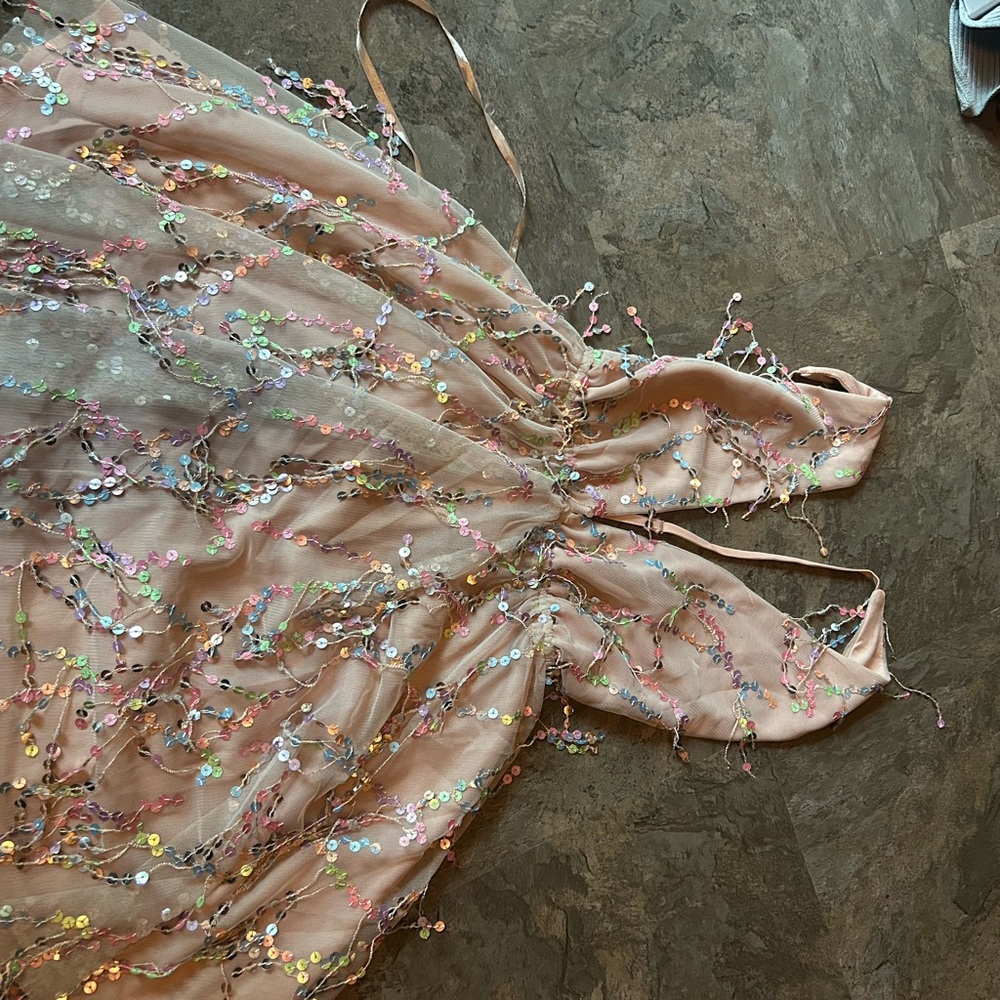 Selfie Leslie semi formal dress  with Multicolor Sequins